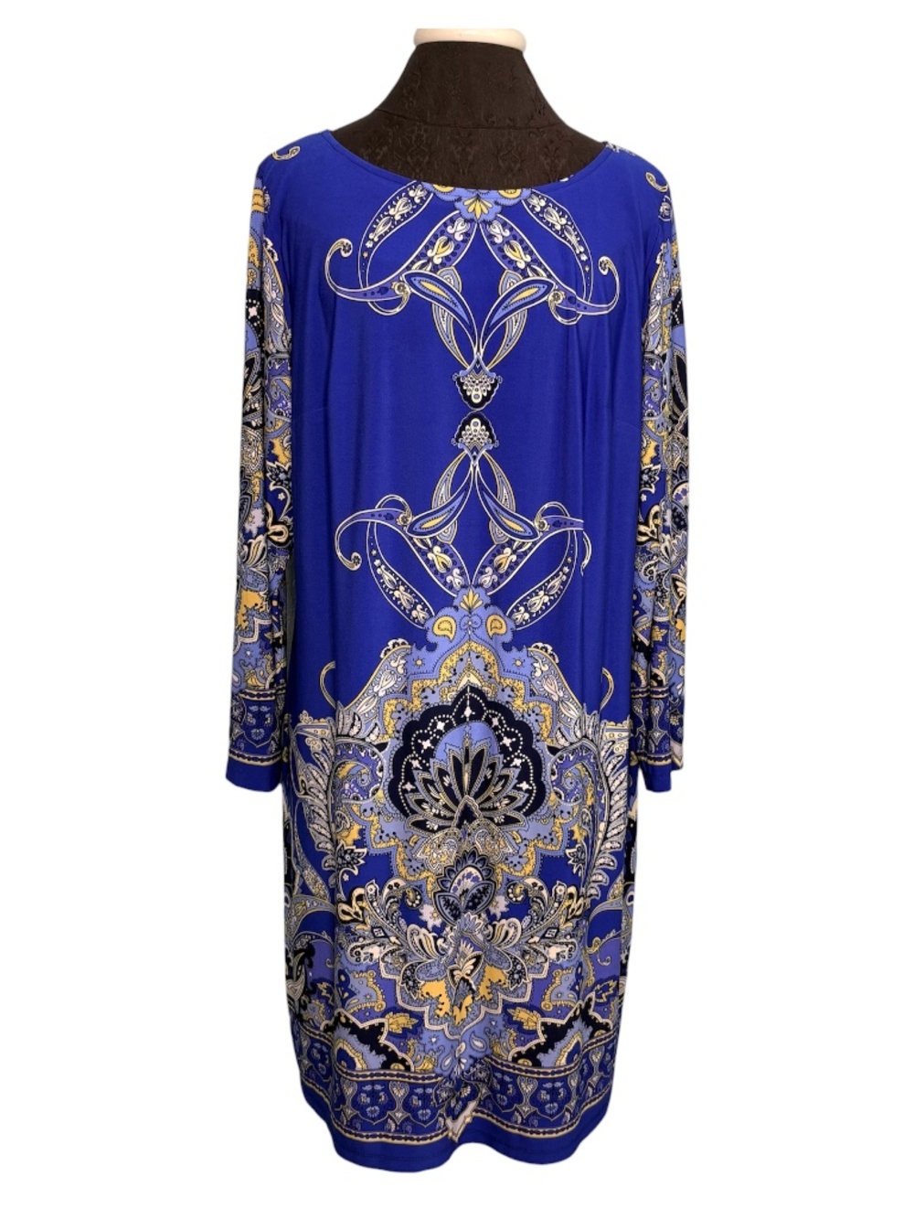 AGB Paisley Blue Shift Boho Dress